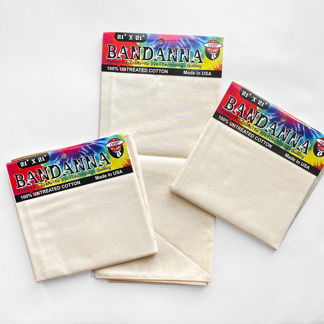 100% Cotton Bandana Blank - Dye, Stitch, - Miniature Rhino