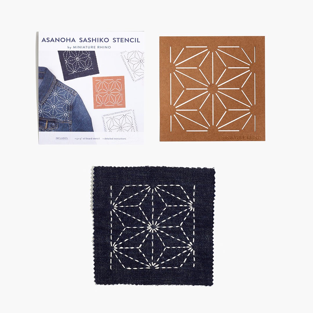 Asanoha Sashiko Stencil - Miniature Rhino