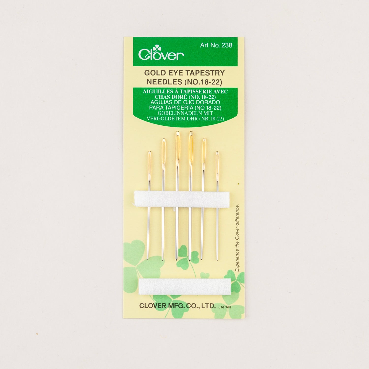 Clover Gold Eye Tapestry Needles - Miniature Rhino