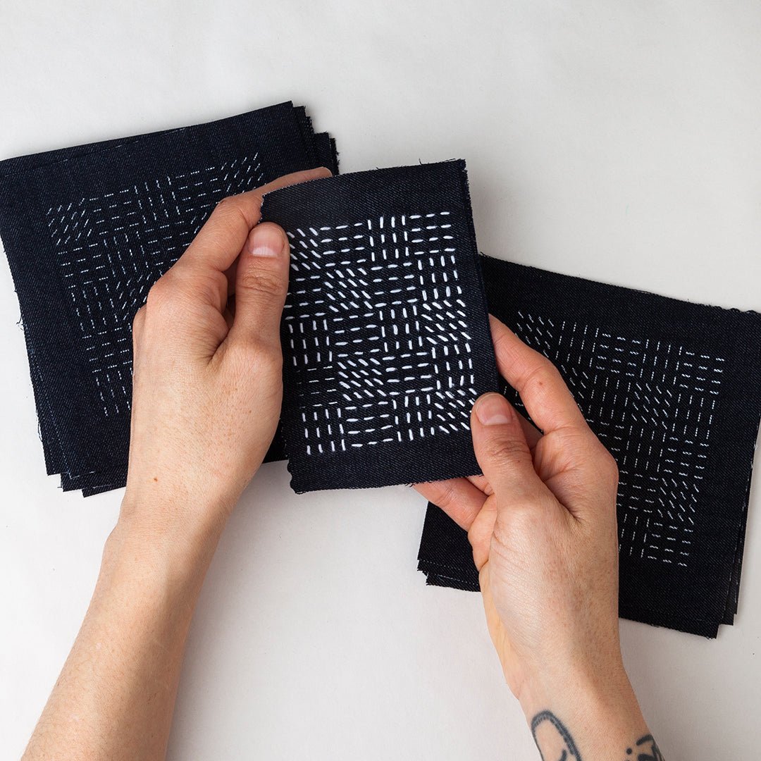 Denim Patch Embroidery Pattern Silkscreen - Miniature Rhino