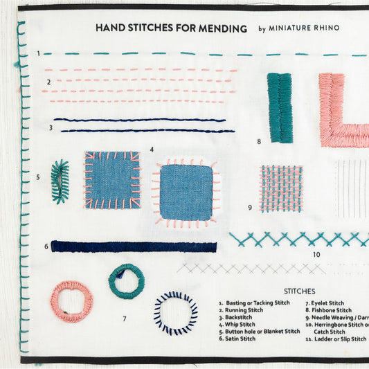 Hand Stitches for Mending July 6 & 13, 2-4pm