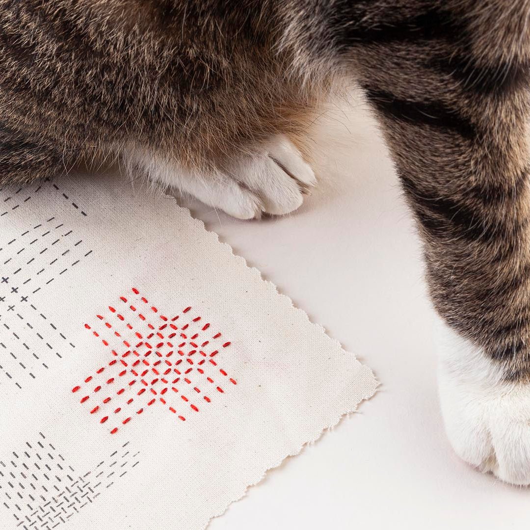 Miniature Rhino Pattern Club Embroidery Sampler - Darn Charms - Miniature Rhino