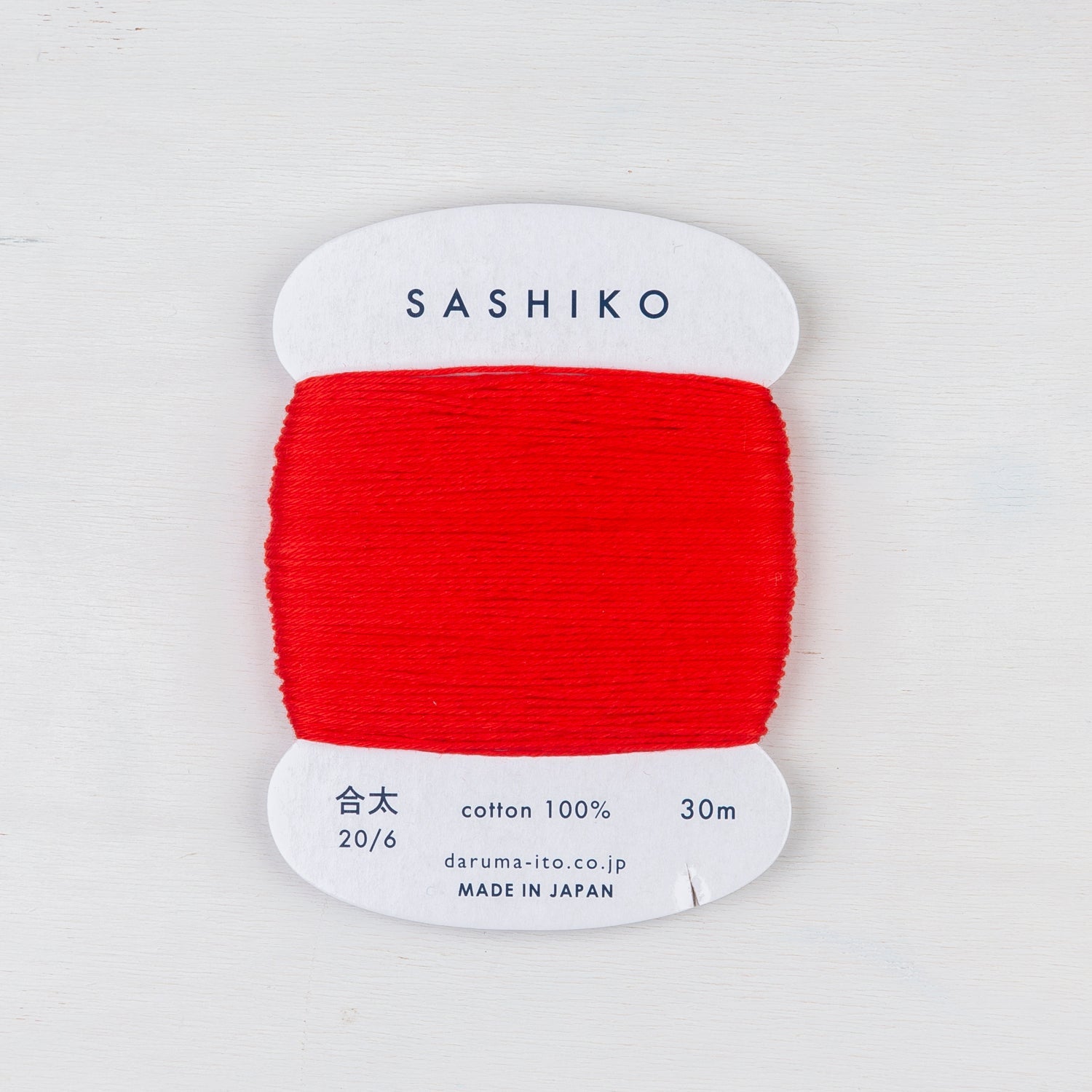 Medium Daruma Sashiko Thread Card - Miniature Rhino