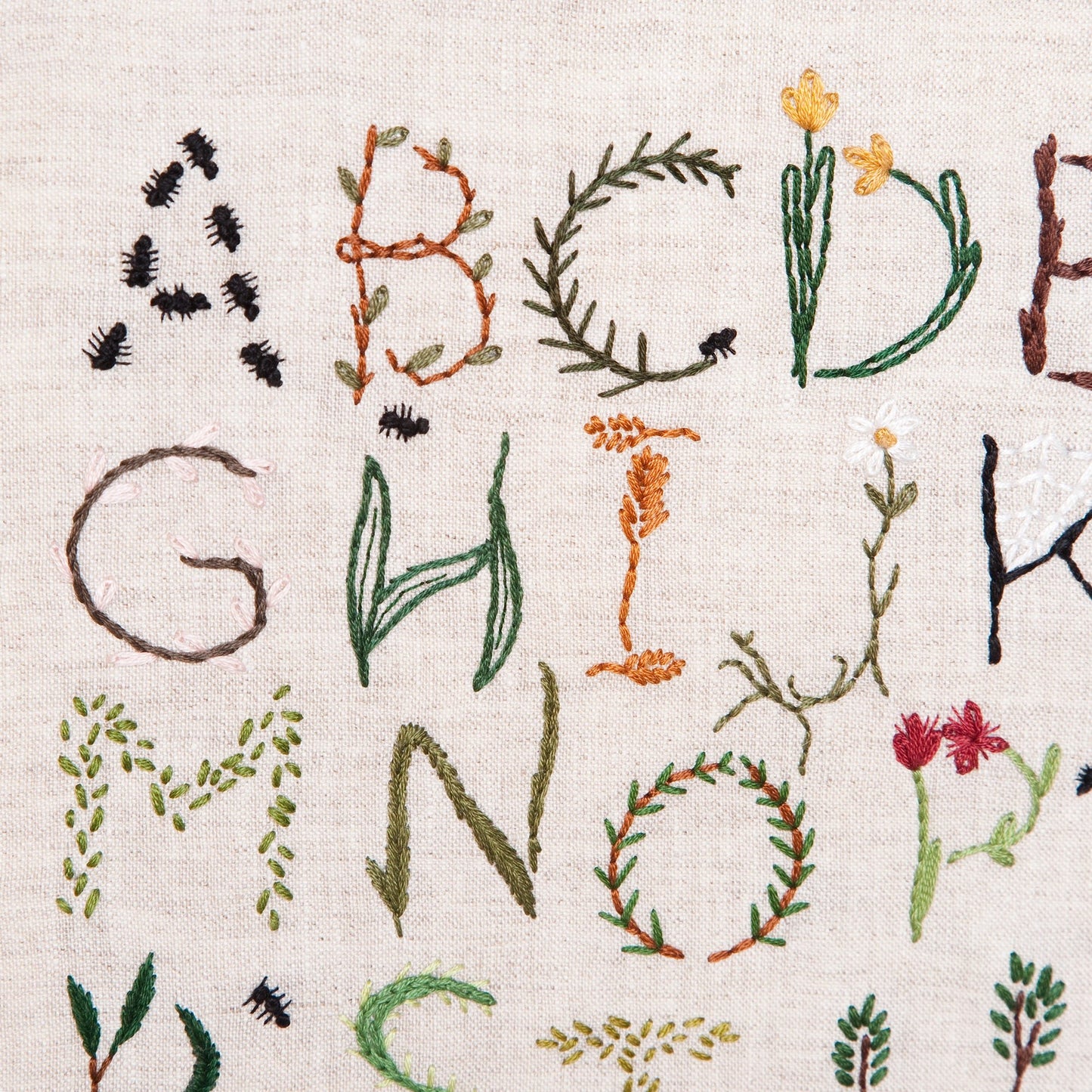 Nature Inspired Alphabet Sampler - Miniature Rhino
