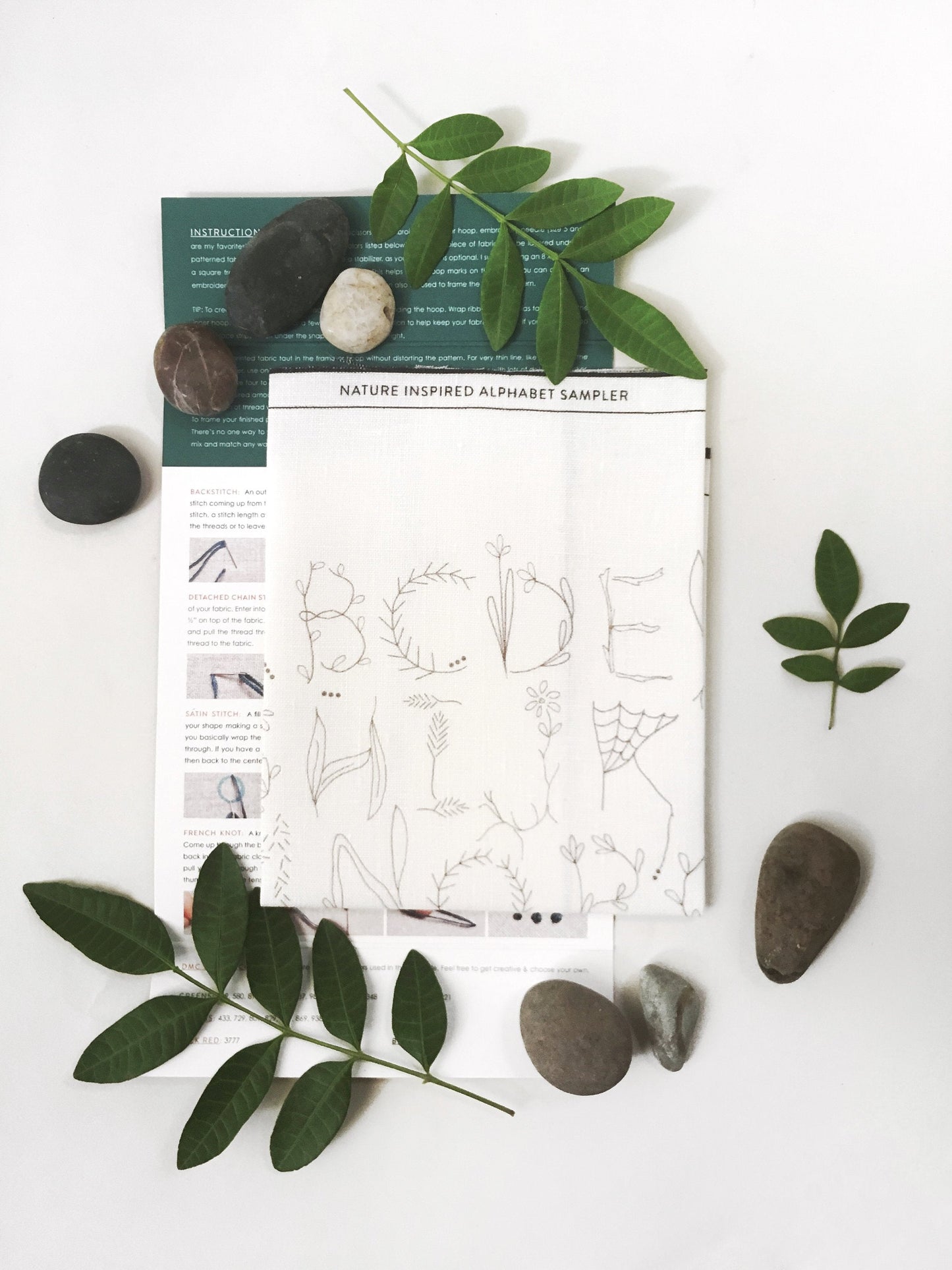 Nature Inspired Alphabet Sampler - Miniature Rhino