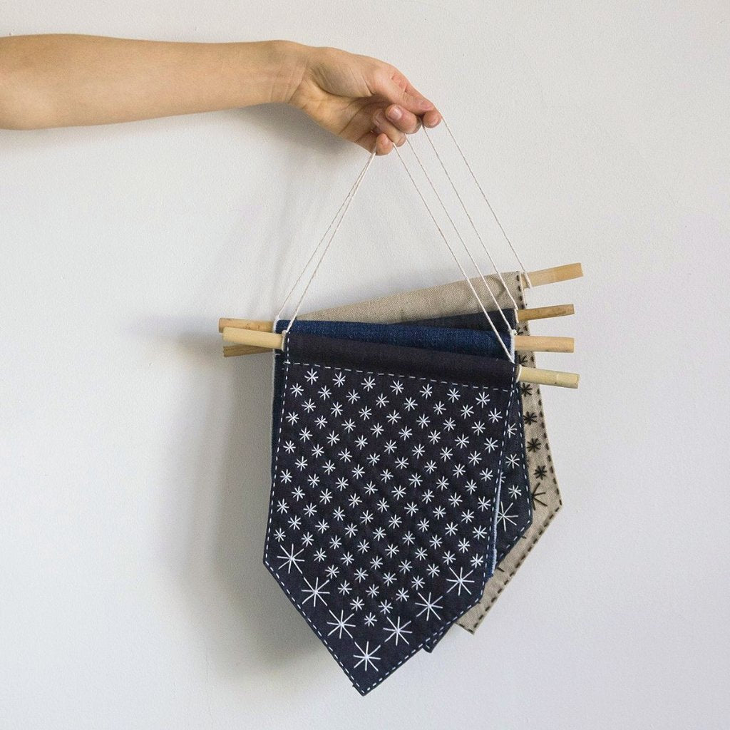 DIY Starry Sashiko Banner Kit