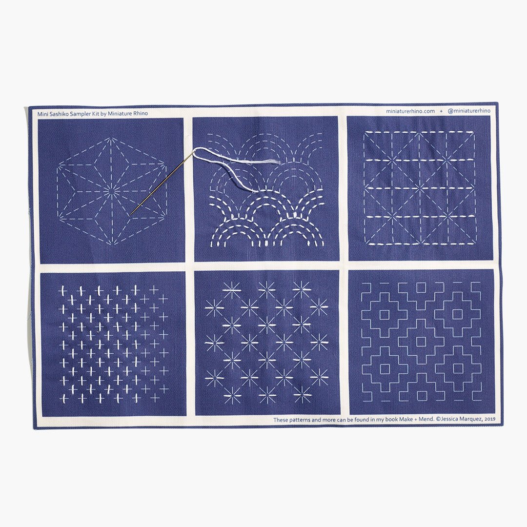 Sashiko Mini Sampler Kit - Miniature Rhino
