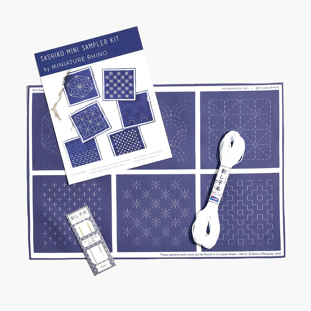 Sashiko Mini Sampler Kit - Miniature Rhino