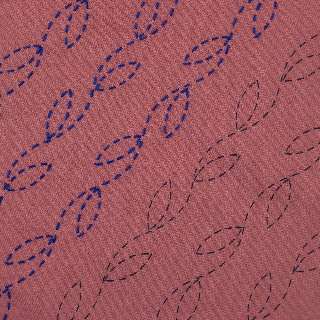 Vines - Silk Screened Embroidery Pattern - Miniature Rhino