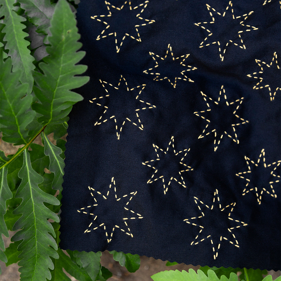 Stars- Silk Screened Embroidery Pattern